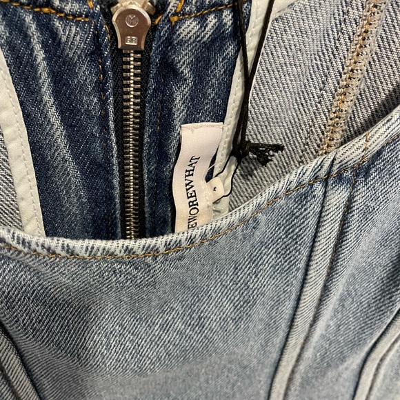 WEWOREWHAT denim scoop corset top - Picture 6 of 6